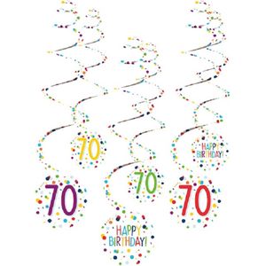 Amscan Spiraalslingers 70 Confetti Birthday 61 Cm Papier 6 Stuks
