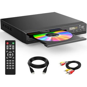 White-Label® DVD Speler met HDMI - Blu Ray Spelers - Externe DVVD Speler - Zwart