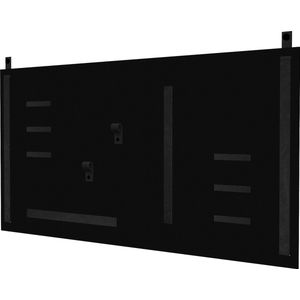 Magneetbord XL horizontaal 50x100 cm - VINTAGE BLACK leren banden - inclusief 10 leren magneet accessoires - Handles and more® (wandbord - magneetborden groot)