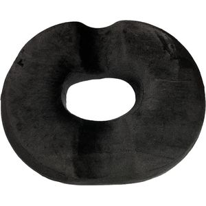 Donutkussen geheugenschuim voor drukontlasting - aambeien stuitbeenstapels bedzweren - zwangerschap stuitbeen ischias postnataal - rolstoel autostoel kantoor buitenkussen zwart