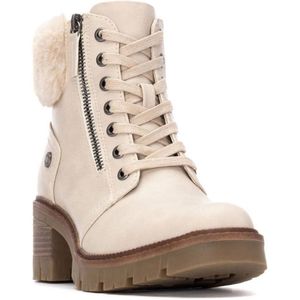 Refresh - 17291103 - Enkellaarsjes - Beige - 3 tot 5 cm - Ritssluiting - Casual