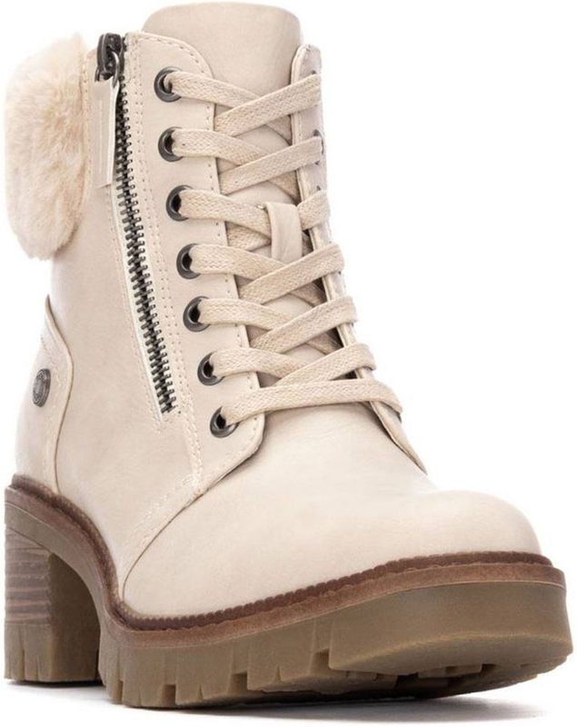 Refresh - 17291103 - Enkellaarsjes - Beige - 3 tot 5 cm - Ritssluiting - Casual