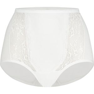 Basics high waist met kant wit voor Dames | Maat XL