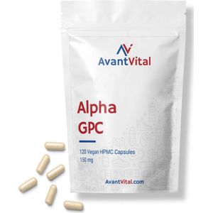 Alpha GPC - 120 Vegan Capsules - 150 mg - Zuiverheid van 99% - AvantVital - Voedingssupplementen