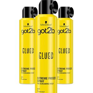 Got2b Glued Extreme Freeze Haarspray - 3 x 300 ml - Voordeelverpakking