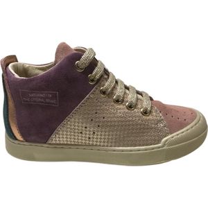 Naturino - Trajan High - Mt 23 - Veter / rits bumper lederen hoge sneakers - Rose / Lila