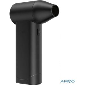 Ariqo Mini Turbo Fohn - Fan - Blazer - Multi-functioneel - 130000 Rpm - 187 km/h - USB-C - Draadloos - Zwart - 9.6x14.6 cm