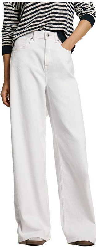 Pepe Jeans Dames BREDE LEG JEANS UHW Jeans, Wit (Denim - TC5), 30W/34L, Wit (Denim - Tc5), 30W / 34L