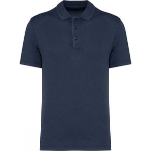 Native Spirit Ecologische verwassen herenpolo van jersey NS201 - Washed Navy Blue - 3XL