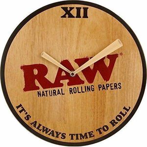 Raw wooden wall clock
