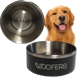 Anti-Slinging Bowl voor honden - Aluminium/Metaal Slow Feeder / Anti Sling Bowl - Grote interactieve en wasbare voerbak voor langzaam voeren met antislipbasis