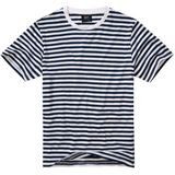 Brandit Lange Mouwen Top T-shirt navy-wit S 100% katoen Basics