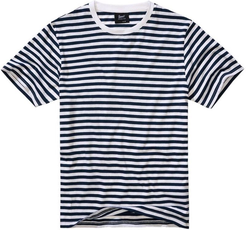 Brandit Lange Mouwen Top T-shirt navy-wit S 100% katoen Basics