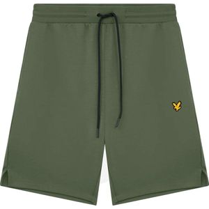 Lyle & scott fly fleece shorts in de kleur groen.