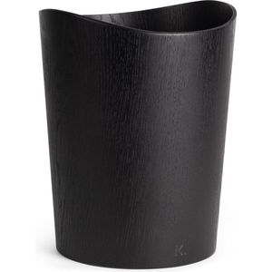Echte Houtafval Papierbak | Houten Papieren Mand voor op Kantoor, Kinderkamer, Slaapkamer en meer | 9 liter | Eiken zwart
