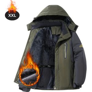 Livano Skipak - SkiBroek - Skijas - Ski Suit - Wintersport - Heren - Winter - Warm Fleece - Legergroen - Maat XXS