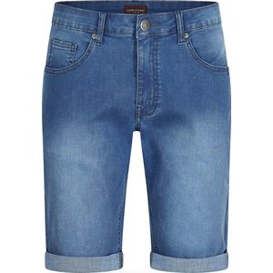 Cappuccino Italia - Heren Shorts Denim Short Mid Wash - Blauw - Maat XL