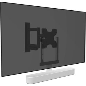 Cavus WMV8050 CFSBW Draaibare Tv Muurbeugel & Ophangbeugel geschikt voor Sonos Beam wit & VESA Tv - 35kg