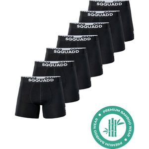 SQQUADD® Bamboe Ondergoed Heren - 7-pack Boxershorts - Maat XXL - Comfort en Kwaliteit - Voor Mannen - Bamboo - Zwart/Grijs/Groen/Rood/Blauw/Oranje/Geel