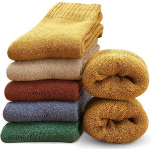Warme Wintersokken voor Dames, 5 paar Dikke Thermische Sokken voor Koud Weer, Maat 35-42