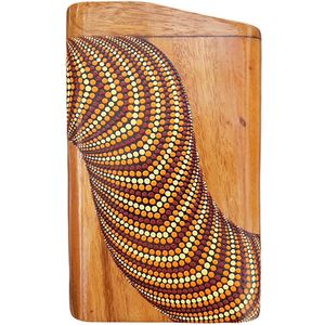 LIDAH® Didgeridoo Instrument - Box Travel Digeridoo - 22 cm - Compacte Australian Muziekinstrumenten - Handgeschilderd Mahonie