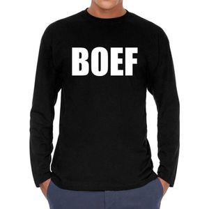 BOEF long sleeve t-shirt zwart heren - zwart BOEF shirt met lange mouwen L