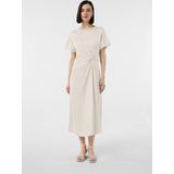 comma - Midi-jurk - Zwart - Satijn - Vrouwelijke Allure