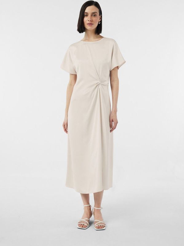 comma - Midi-jurk - Zwart - Satijn - Vrouwelijke Allure