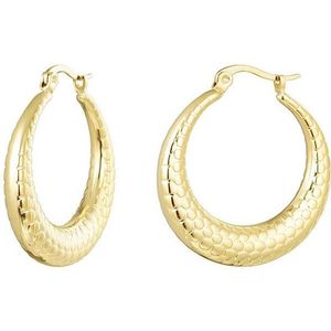Yehwang Oorbellen bubbel print klein - Stainless Steel