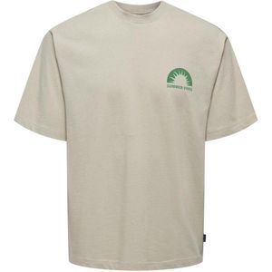 Only & Sons T-shirt Onskasen Rlx Ss Tee 22028751 Silver Lining Mannen Maat - M