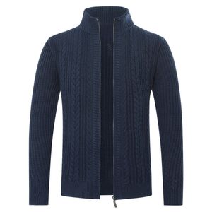 Allthemen Heren Cardigan met Opstaande Kraag - Gebreide Warme Trui - L