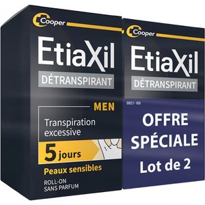 Etiaxil Detranspirant Mannen Gevoelige Huid Roll-On Set 2 x 15 ml