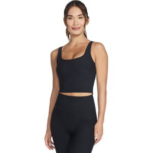 Skechers Go Flex Rib Longline Bra, Vrouwen, Zwart, Sport Beha, maat: M