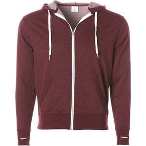 Independent Unisex Midweight French Terry Zip Hood NP354 - Burgundy Heather - XXL