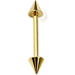 Piercing punt gold plated