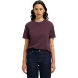 Selected Essential Boxy T-shirt Met Korte Mouwen Paars 2XL Vrouw
