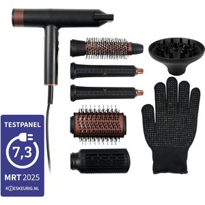 Princess Airstyler Pro 529205 - 7 in 1 - 2000 Watt - 1.8m snoer - BLDC Motor - Luxe Opbergtas - Hitte handschoen - Multi Styler - Hairwrap - Haarstijler - Haardroger - Warmteborstel - Fohnborstel - Krulborstel en Stijlborstel
