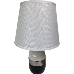 Tafellamp Dillon wit/zilver/zwart 32.5cm - decoratie - sfeer - verlichting - tafel - lamp - lampenkap - lampen - cadeau
