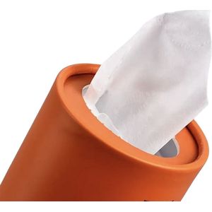 Oranje weefselcilinder – 30 stuks | 3-laags tissues | Compact & stijlvol