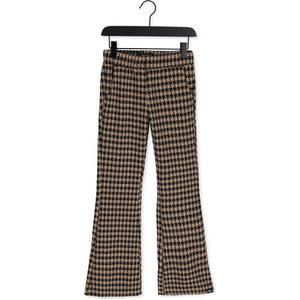 Rellix Fancy Flare Pants Pied De Poule Broeken Meisjes - Camel - Maat 176