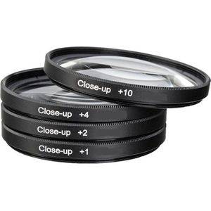 DutchOptics 4x 62mm Close up Macro Filter Set +1+2+4+10 camera lens kit