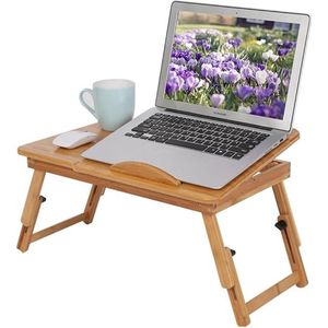 Bed table - Foldable Tray - laptop table for bed, laptoptafel voor bed, laptoptafel voor lezen of ontbijt, 30 x 50 x 20 cm