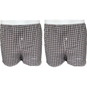 Embrator mannen Boxershorts 2-stuks geruit maat L