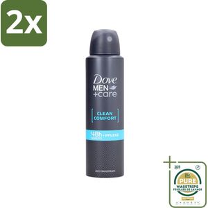 Dove Men+Care - Clean Comfort - Deospray - Anti-Transpirant - 150 ml - Voordeelverpakking - 2 stuks - Dove - Dove Men+Care