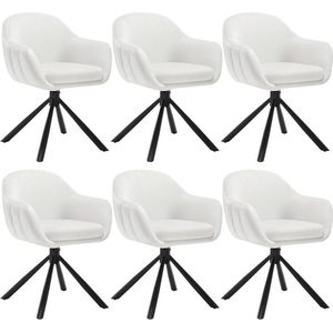 Draaibare eetkamerstoelen - met fluweel beklede stoelen - 360° rotatie - schuimvulling van hoge kwaliteit - 57 cm x 79 cm x 62 cm