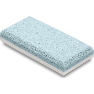 Rojafit Premium Puimsteen - Siliglass - Duo - Grof & Fijn - Turqoise/Wit - Afm. 10 x 5 x 2 cm.