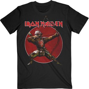 Iron Maiden - Senjutsu Eddie Archer Red Circle Heren T-shirt - 2XL - Zwart