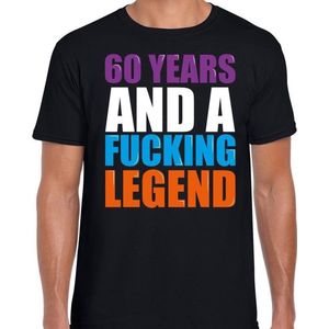 60 year legend / 60 jaar legende cadeau t-shirt zwart heren -  Verjaardag cadeau / kado t-shirt XXL