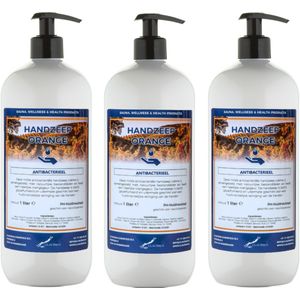 Handzeep Orange 1 liter - met gratis pompje - set van 3 stuks