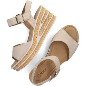 Gabor 651 Sandalen - Met Sleehak - Dames - Beige - Maat 40